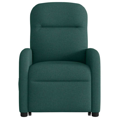 vidaXL Fauteuil de massage releveur Vert foncé Tissu