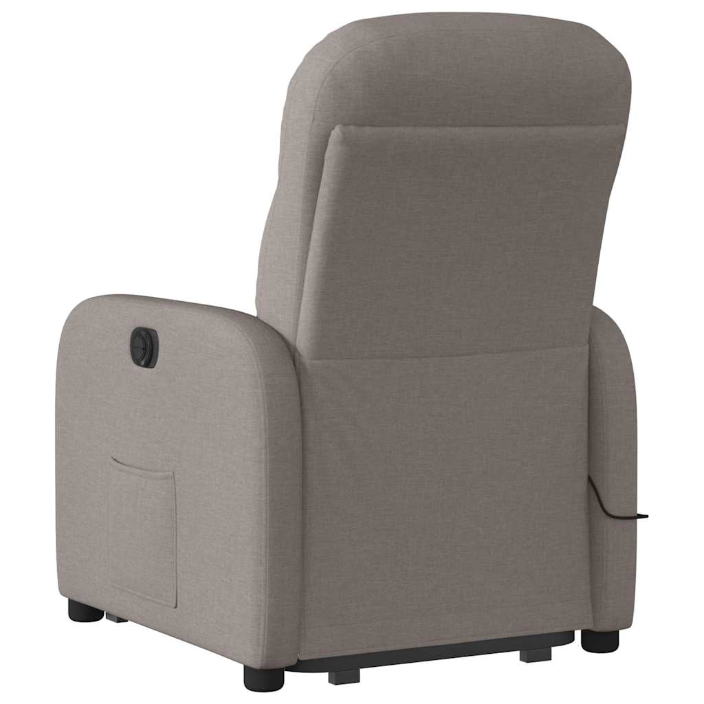 Fauteuil de massage releveur taupe en tissu vidaXL