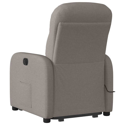 Fauteuil de massage releveur taupe en tissu vidaXL