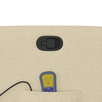 Fauteuil de massage releveur crème en tissu vidaXL
