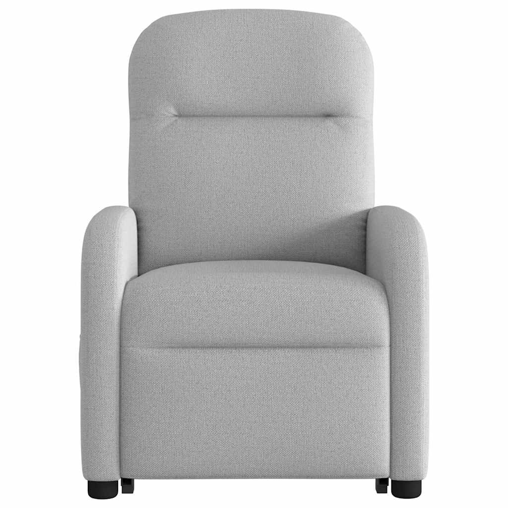 vidaXL Fauteuil de massage inclinable et releveur en tissu gris nuage