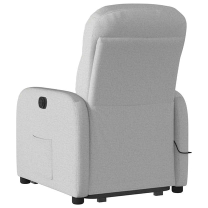 vidaXL Fauteuil de massage inclinable et releveur en tissu gris nuage
