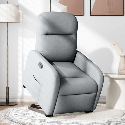 vidaXL Fauteuil inclinable électrique releveur en tissu gris clair