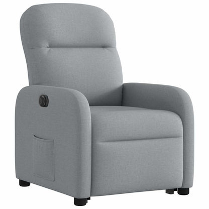 vidaXL Fauteuil inclinable électrique releveur en tissu gris clair