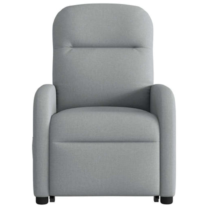 vidaXL Fauteuil inclinable électrique releveur en tissu gris clair
