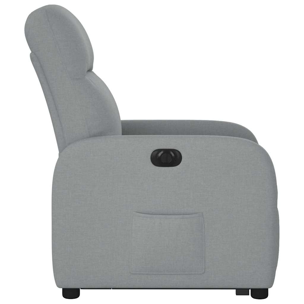 vidaXL Fauteuil inclinable électrique releveur en tissu gris clair