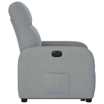 vidaXL Fauteuil inclinable électrique releveur en tissu gris clair
