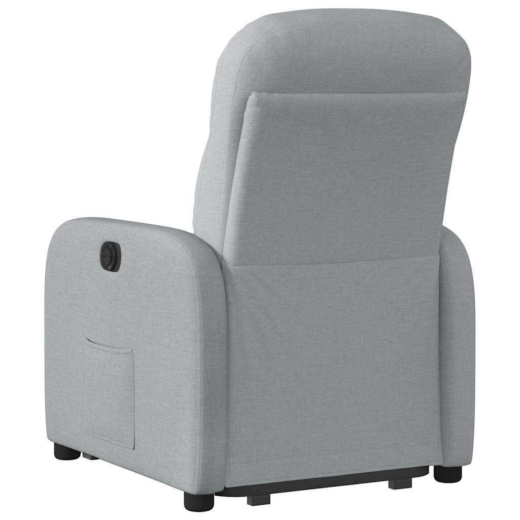 vidaXL Fauteuil inclinable électrique releveur en tissu gris clair