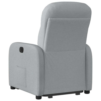 vidaXL Fauteuil inclinable électrique releveur en tissu gris clair