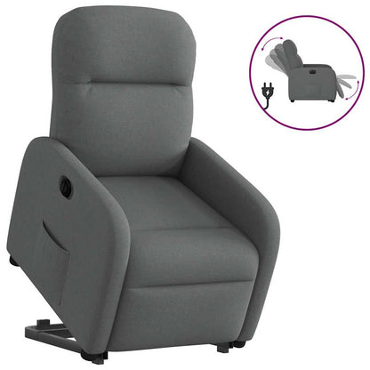 Fauteuil relax électrique inclinable et releveur vidaXL, tissu gris foncé