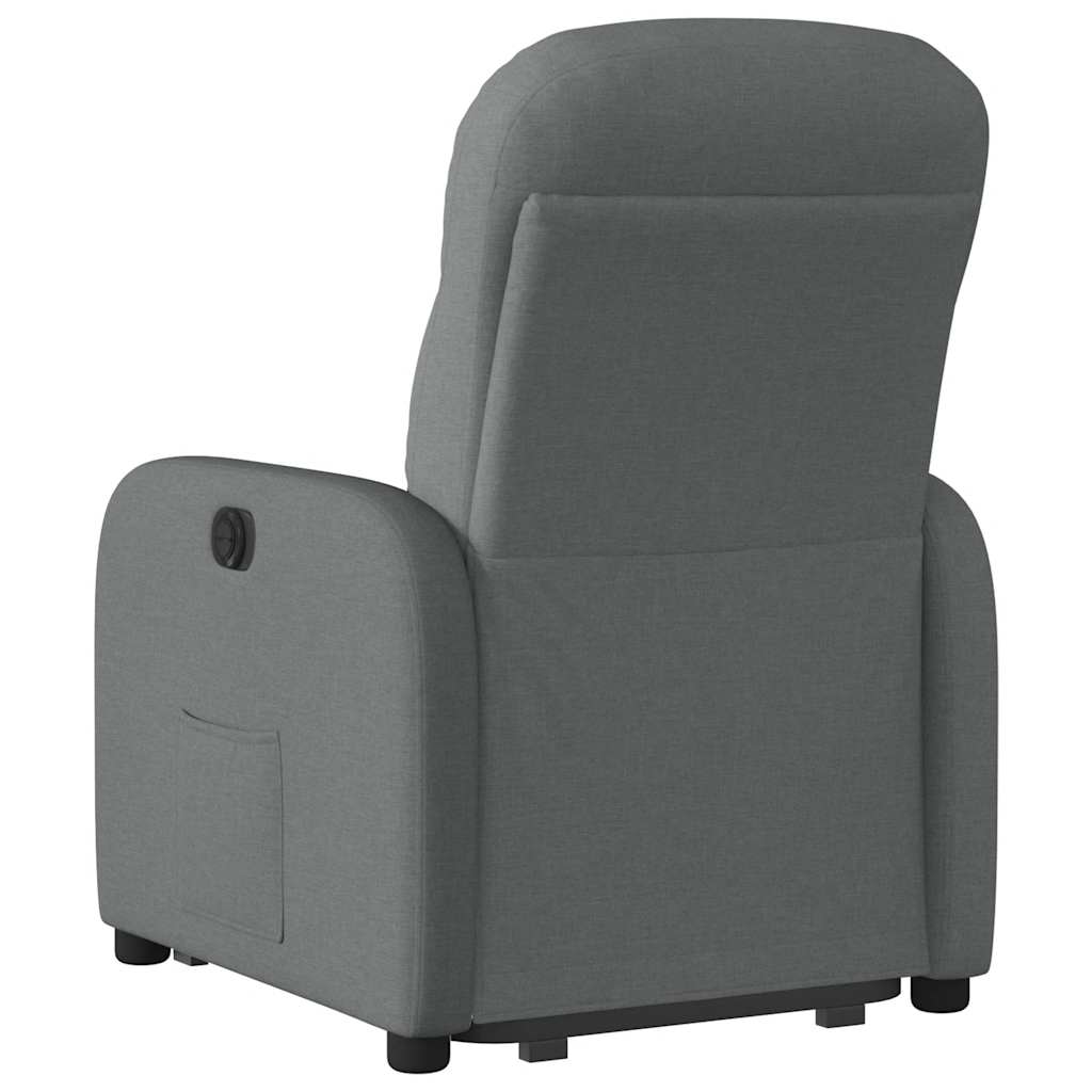 Fauteuil relax électrique inclinable et releveur vidaXL, tissu gris foncé