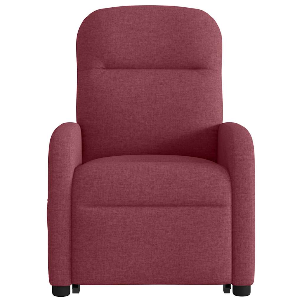 vidaXL Relaxsessel mit Aufstehhilfe Elektrisch Weinrot Stoff
