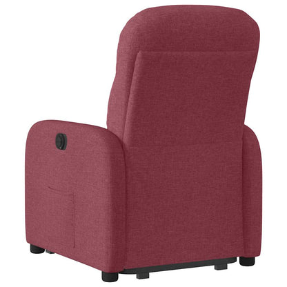 vidaXL Relaxsessel mit Aufstehhilfe Elektrisch Weinrot Stoff