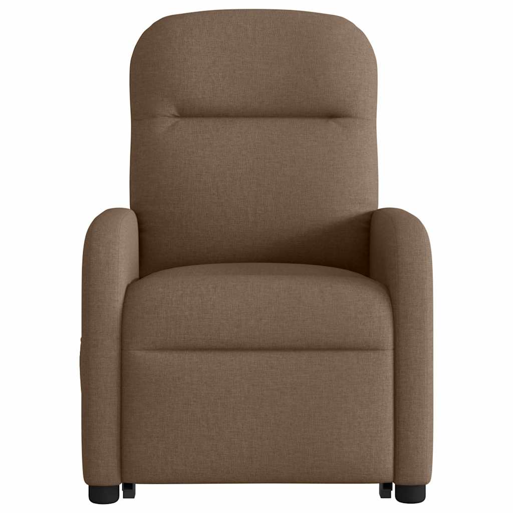 vidaXL Relaxsessel mit Aufstehhilfe Elektrisch Braun Stoff