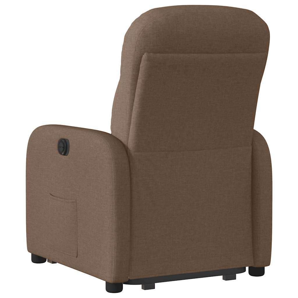 vidaXL Relaxsessel mit Aufstehhilfe Elektrisch Braun Stoff