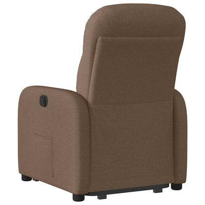 vidaXL Relaxsessel mit Aufstehhilfe Elektrisch Braun Stoff