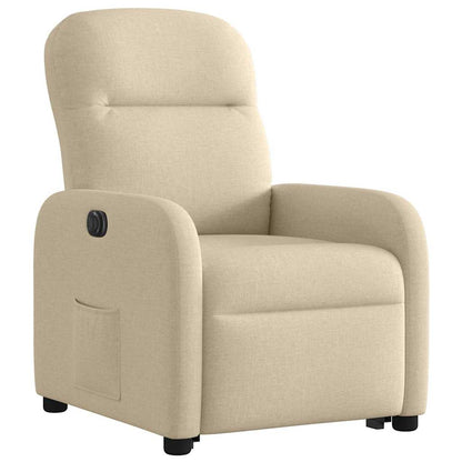 vidaXL Fauteuil relax électrique inclinable et releveur en tissu crème