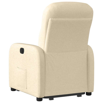 vidaXL Fauteuil relax électrique inclinable et releveur en tissu crème