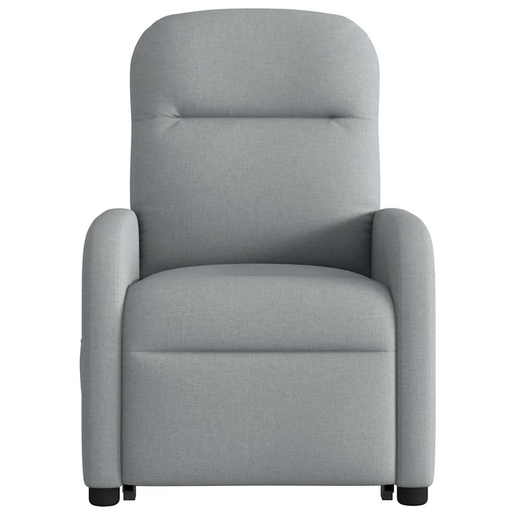 vidaXL Fauteuil de massage électrique releveur gris clair en tissu