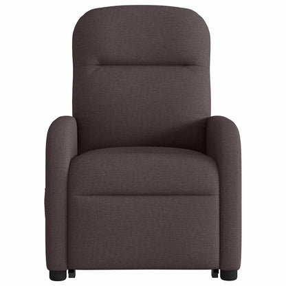 vidaXL Fauteuil de massage électrique releveur tissu marron foncé