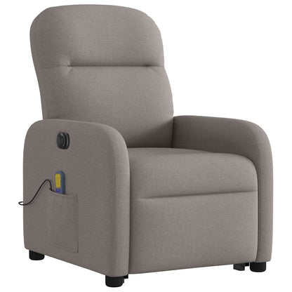 vidaXL Fauteuil de massage électrique releveur tissu taupe