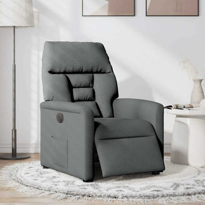 vidaXL Relaxsessel Elektrisch Dunkelgrau Stoff