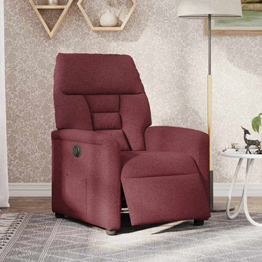 vidaXL Relaxsessel Elektrisch Weinrot Stoff