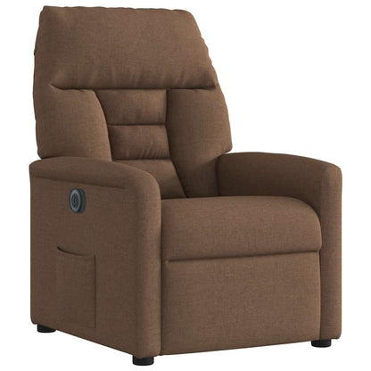 vidaXL Relaxsessel Elektrisch Braun Stoff