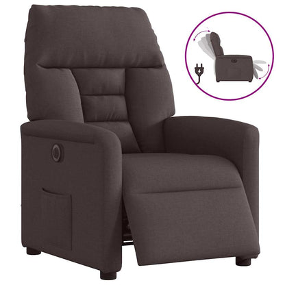vidaXL Relaxsessel Elektrisch Dunkelbraun Stoff