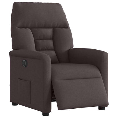 vidaXL Relaxsessel Elektrisch Dunkelbraun Stoff