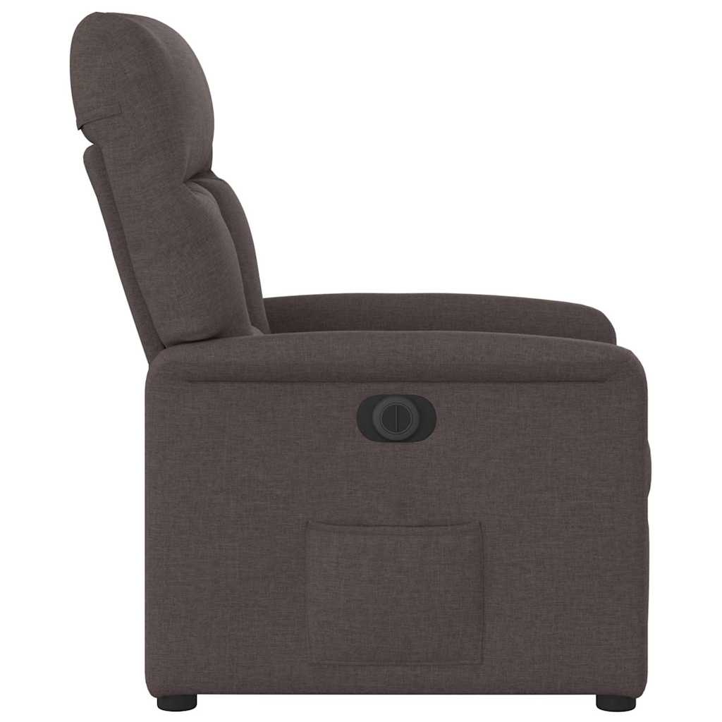 vidaXL Relaxsessel Elektrisch Dunkelbraun Stoff