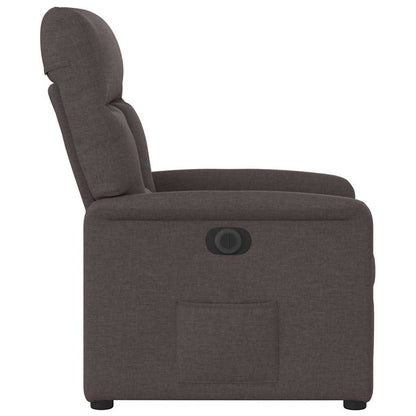 vidaXL Relaxsessel Elektrisch Dunkelbraun Stoff