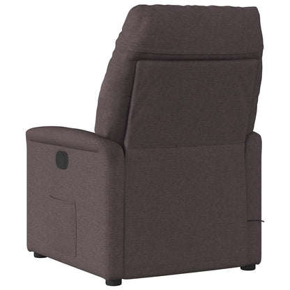 vidaXL Relaxsessel Elektrisch Dunkelbraun Stoff