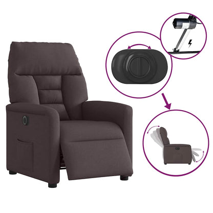 vidaXL Relaxsessel Elektrisch Dunkelbraun Stoff