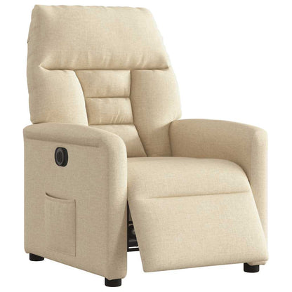 vidaXL Relaxsessel Elektrisch Creme Stoff