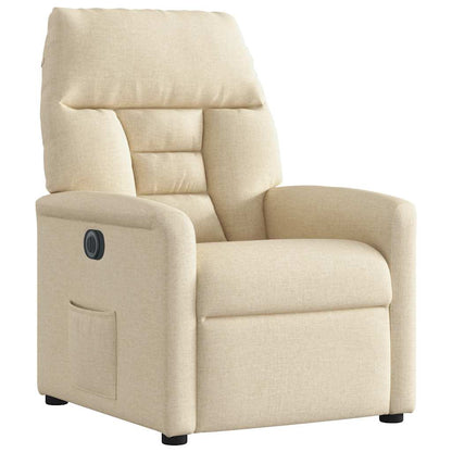 vidaXL Relaxsessel Elektrisch Creme Stoff