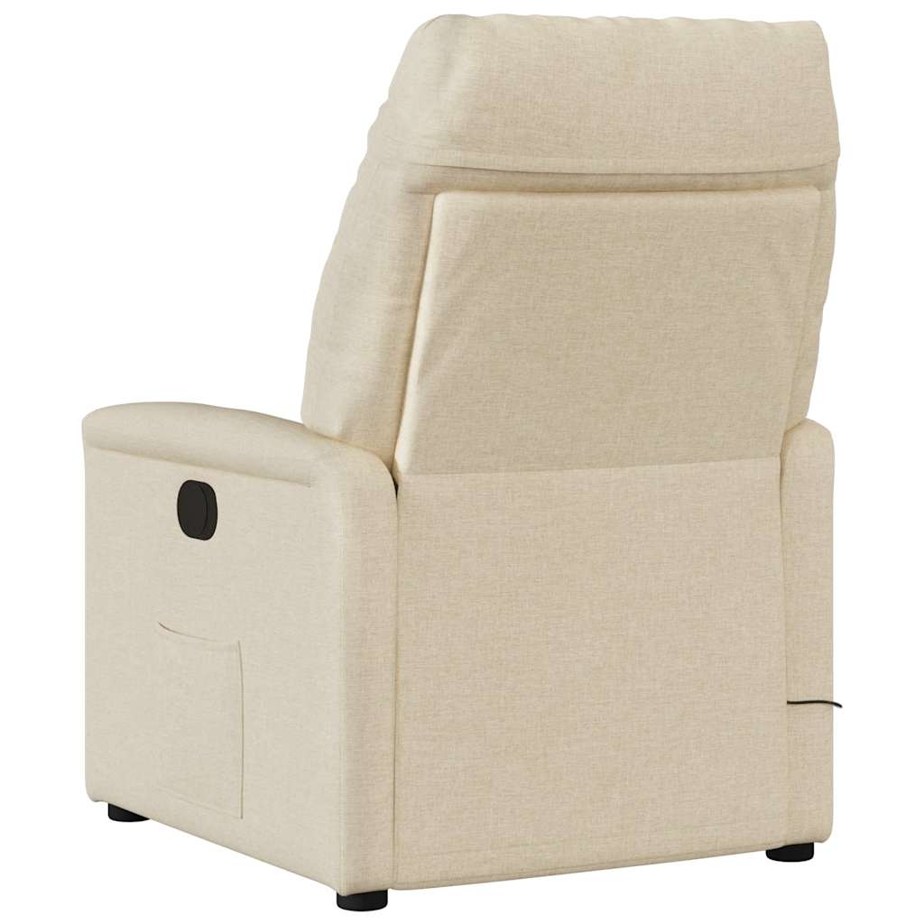 vidaXL Relaxsessel Elektrisch Creme Stoff