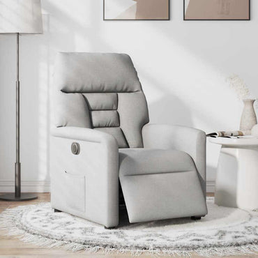 vidaXL Relaxsessel Elektrisch Wolkengrau Stoff