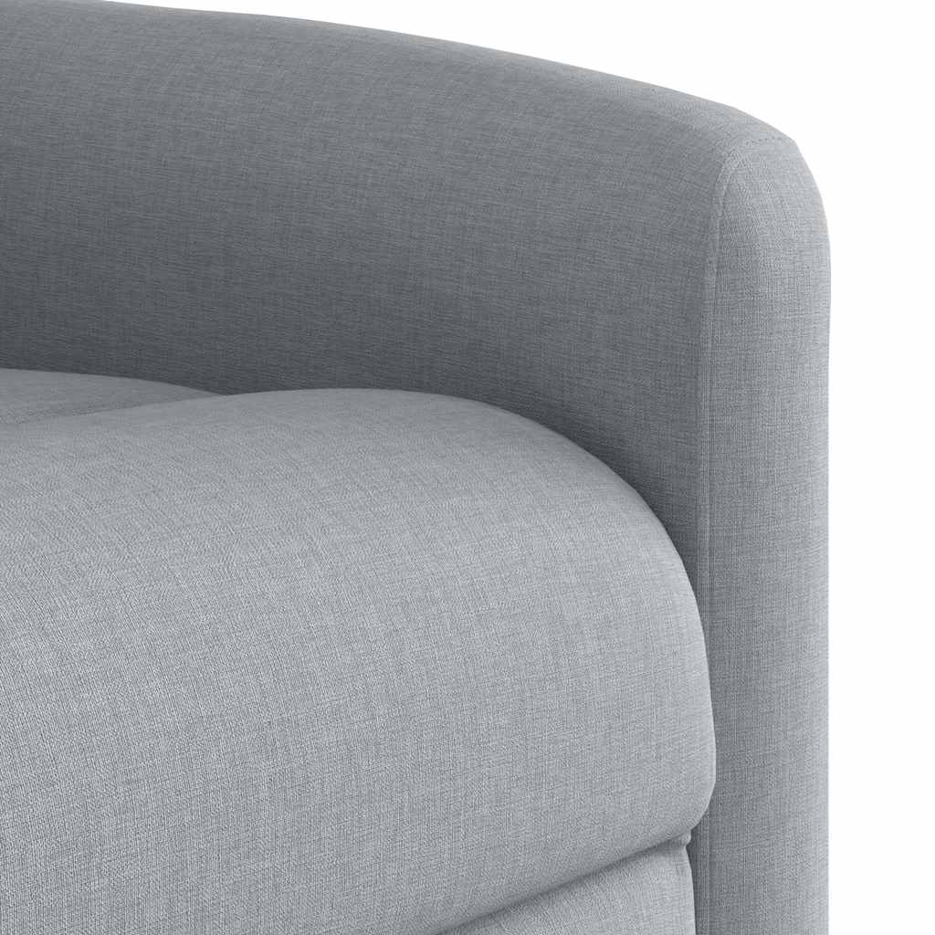 vidaXL Fauteuil de massage électrique Gris clair Tissu