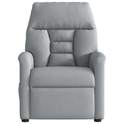 vidaXL Fauteuil de massage électrique Gris clair Tissu