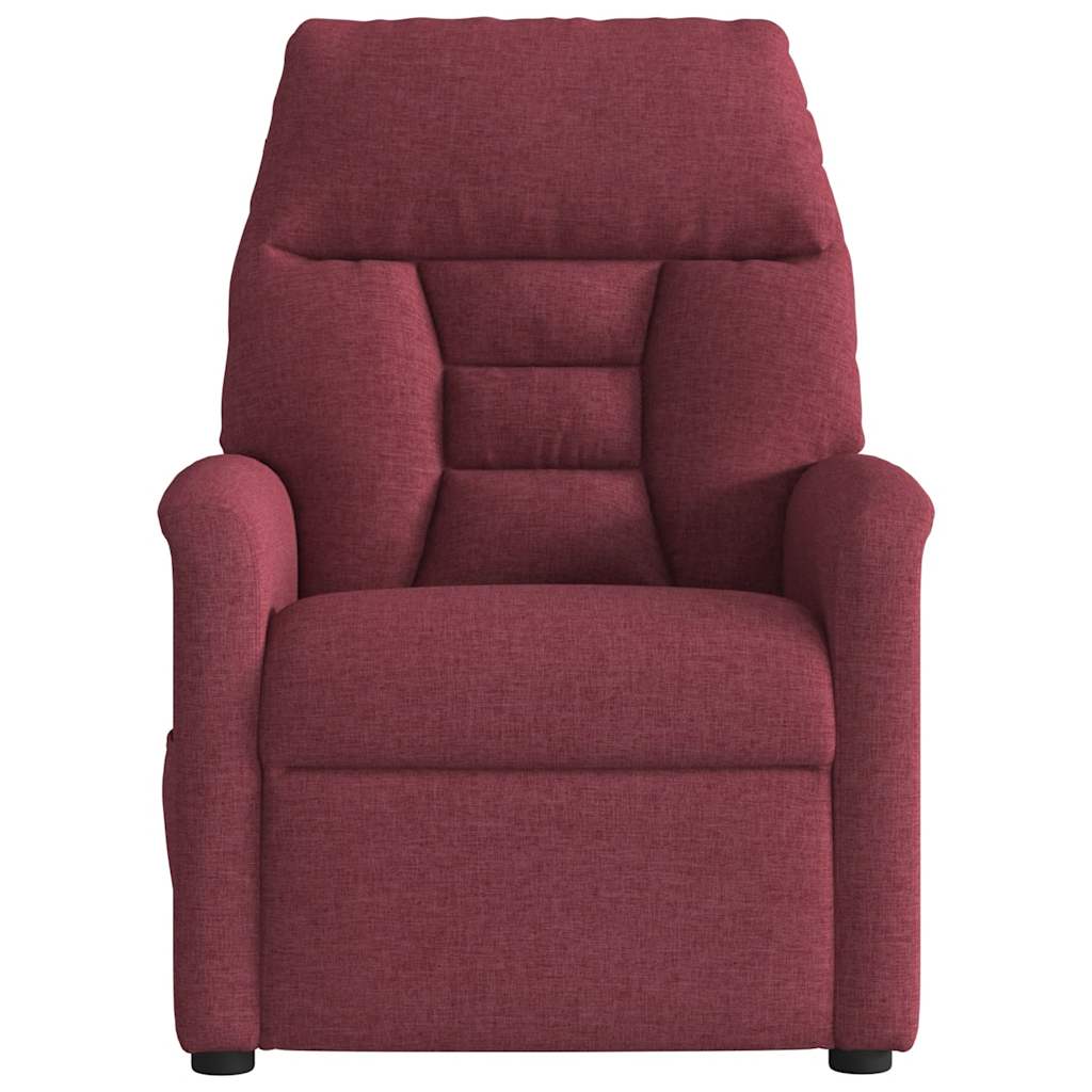 vidaXL Massagesessel Elektrisch Weinrot Stoff