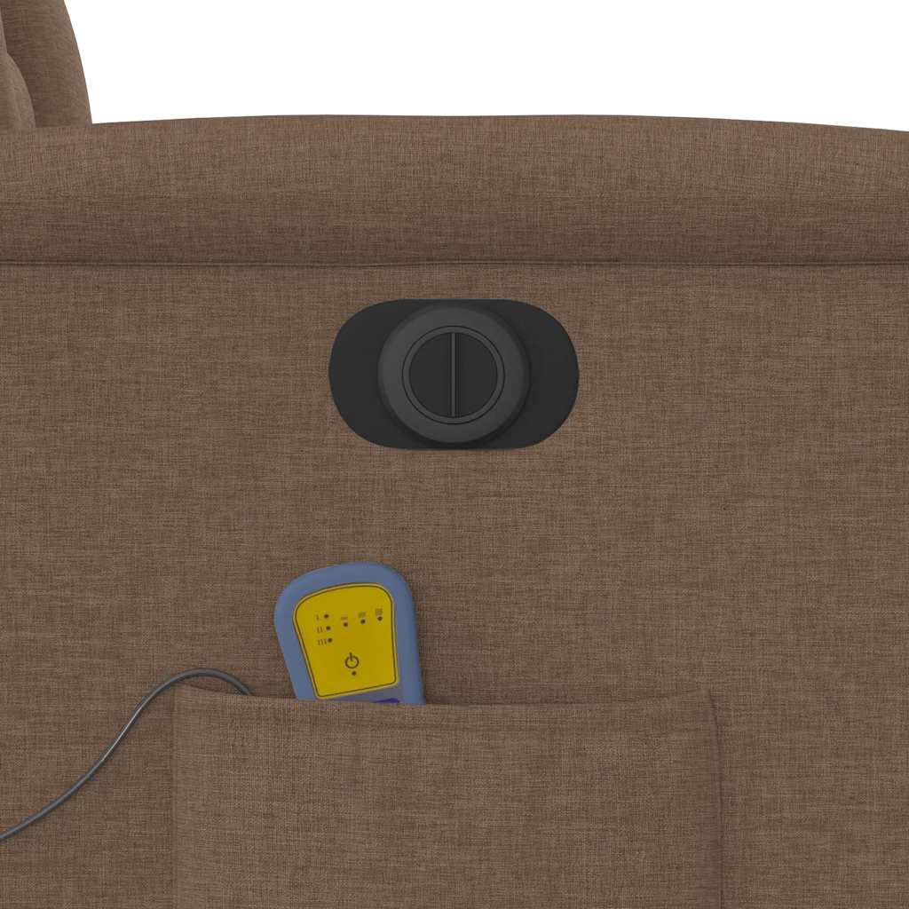 vidaXL Massagesessel Elektrisch Braun Stoff