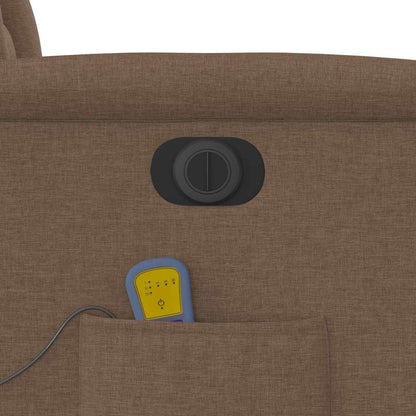 vidaXL Massagesessel Elektrisch Braun Stoff