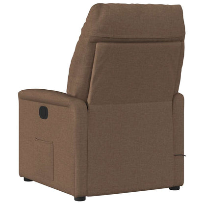 vidaXL Massagesessel Elektrisch Braun Stoff