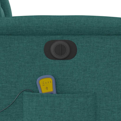 vidaXL Massagesessel Elektrisch Dunkelgrün Stoff