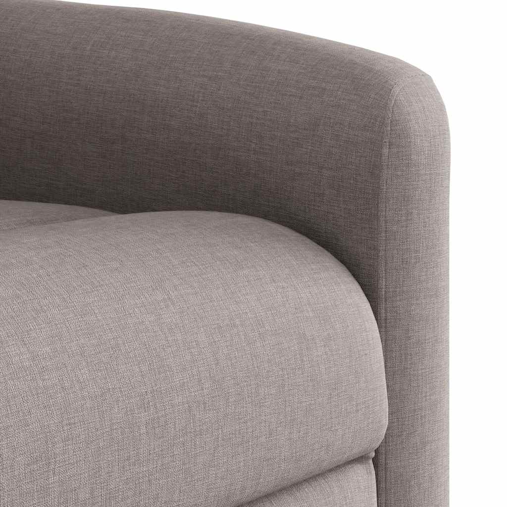 vidaXL Fauteuil de massage électrique en tissu taupe