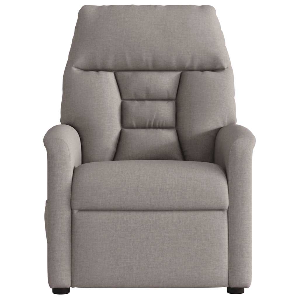 vidaXL Fauteuil de massage électrique en tissu taupe