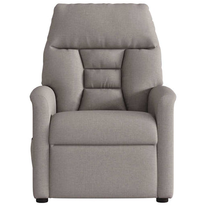 vidaXL Fauteuil de massage électrique en tissu taupe