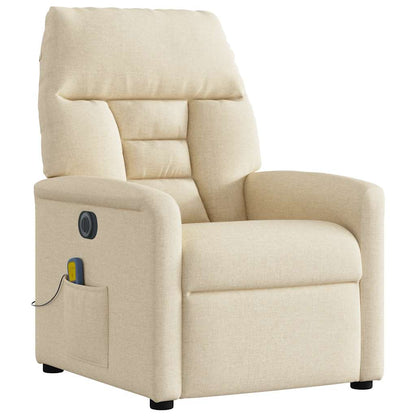 vidaXL Massagesessel Elektrisch Creme Stoff