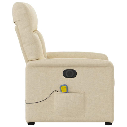 vidaXL Massagesessel Elektrisch Creme Stoff